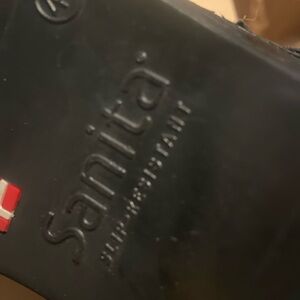 Sanita suede black work shoe